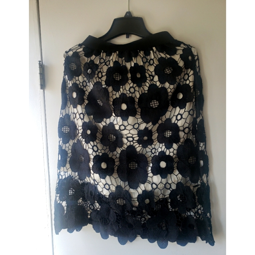 Black flower patterned skirt